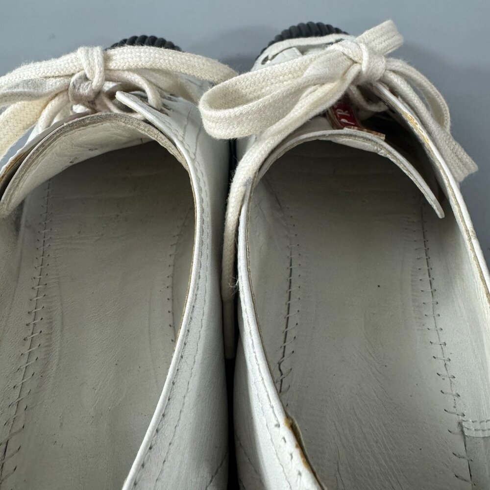 Prada Sport White Leather Cap Toe Lace Up Sneakers Size 35 1/2 - Picture 11 of 13